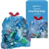 imageAmazon Basics Blue Recycling Trash Bags Unscented 13 Gallon 60 count Pack of 160 Count Pack of 2