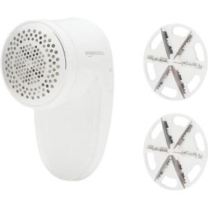 imageAmazon Basics Battery Operated Fabric Shaver Lint and Fuzz Remover with 2 Spare Blades  White