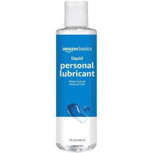 imageAmazon Basics Liquid Water Based Lube 5 Fluid Ounce Natural Feeling Personal Lubricant Easy to Clean Toy Friendly Condom Compatible 1 Pack