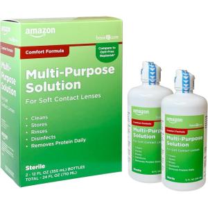 imageAmazon Basic Care MultiPurpose Contacts Solution  Comfort Formula 12 fl oz Pack of 212 Fl Oz Pack of 2