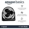 imageAmazon Basics 11Inch Air Circulator Fan Desk Fan for Bedroom Home and Office With 90Degree Tilt Head 3 Speed Settings Lightweight 3 LBS 35 Watts Black 111quotWx63quotDx109quotH76D x 148W x 141H