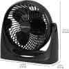 imageAmazon Basics 11Inch Air Circulator Fan Desk Fan for Bedroom Home and Office With 90Degree Tilt Head 3 Speed Settings Lightweight 3 LBS 35 Watts Black 111quotWx63quotDx109quotH76D x 148W x 141H