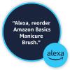 imageAmazon Basics Manicure Brush 10 Count Clear White