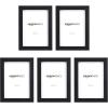imageAmazon Basics Rectangular Photo Picture Frame 8quot x 10quot Pack of 5 1122 x 921 inches BlackBlack