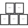 imageAmazon Basics Rectangular Photo Picture Frame 8quot x 10quot Pack of 5 1122 x 921 inches BlackBlack