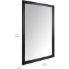 imageAmazon Basics Rectangular Wall Mount Mirror 24quot x 36quot Peaked Trim BlackBlack