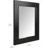 imageAmazon Basics Rectangular Wall Mount Mirror 24quot x 36quot Peaked Trim BlackBlack