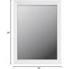 imageAmazon Basics Rectangular Wall Mount Mirror 24quot x 36quot Peaked Trim BlackNickel