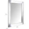 imageAmazon Basics Rectangular Wall Mount Mirror 24quot x 36quot Peaked Trim BlackNickel