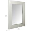 imageAmazon Basics Rectangular Wall Mount Mirror 24quot x 36quot Peaked Trim BlackNickel