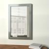 imageAmazon Basics Rectangular Wall Mount Mirror 24quot x 36quot Peaked Trim BlackNickel