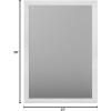 imageAmazon Basics Rectangular Wall Mount Mirror 24quot x 36quot Peaked Trim BlackNickel
