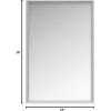 imageAmazon Basics Rectangular Wall Mount Mirror 24quot x 36quot Peaked Trim BlackNickel