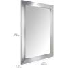 imageAmazon Basics Rectangular Wall Mount Mirror 24quot x 36quot Peaked Trim BlackNickel