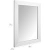 imageAmazon Basics Rectangular Wall Mount Mirror 24quot x 36quot Peaked Trim BlackWhite