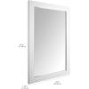 imageAmazon Basics Rectangular Wall Mount Mirror 24quot x 36quot Peaked Trim BlackWhite