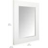 imageAmazon Basics Rectangular Wall Mount Mirror 24quot x 36quot Peaked Trim BlackWhite