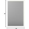 imageAmazon Basics Rectangular Wall Mount Mirror 24quot x 36quot Peaked Trim BlackWhite