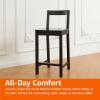 imageAmazon Basics Wooden Bar Stool with Backrest Black Set of 2Black