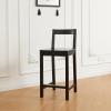 imageAmazon Basics Wooden Bar Stool with Backrest Black Set of 2Black
