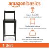 imageAmazon Basics Wooden Bar Stool with Backrest Black Set of 2Black