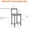 imageAmazon Basics Wooden Bar Stool with Backrest Black Set of 2Grey