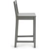 imageAmazon Basics Wooden Bar Stool with Backrest Black Set of 2Grey