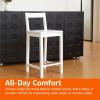 imageAmazon Basics Wooden Bar Stool with Backrest Black Set of 2White