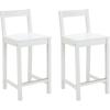 imageAmazon Basics Wooden Bar Stool with Backrest Black Set of 2White