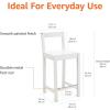 imageAmazon Basics Wooden Bar Stool with Backrest Black Set of 2White