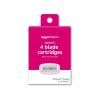 imageAmazon Basics Womens 4 Blade Razor for Women Fits AmazonBasics ampamp Venus Handles Moisturizing Surround 4 Count Includes 1 Handle 2 Cartridges ampamp 1 Shower Hanger Pink1 Count Pack of 6