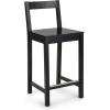 imageAmazon Basics Wooden Bar Stool with Backrest Black Set of 2Black