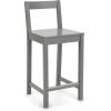 imageAmazon Basics Wooden Bar Stool with Backrest Black Set of 2Grey