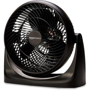 imageAmazon Basics 11Inch Air Circulator Fan Desk Fan for Bedroom Home and Office With 90Degree Tilt Head 3 Speed Settings Lightweight 3 LBS 35 Watts Black 111quotWx63quotDx109quotH76D x 148W x 141H