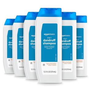 imageAmazon Basics 2in1 Dandruff Shampoo ampamp Conditioner Gentle and pH Balanced 125 oz pack of 6 Previously SolimoGentle and pH Balanced
