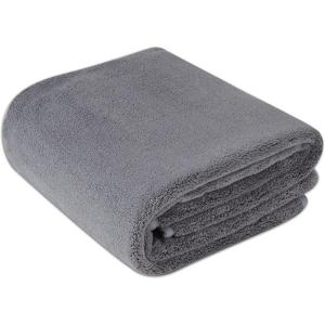 imageAmazon Basics Microfiber Towels for Cars Drying Towel Cleaning Cloth 36quotL x 25quotW BlueGray