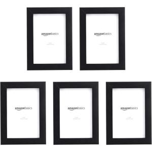 imageAmazon Basics Rectangular Photo Picture Frame 8quot x 10quot Pack of 5 1122 x 921 inches BlackBlack