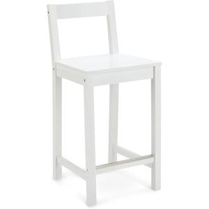 imageAmazon Basics Wooden Bar Stool with Backrest Black Set of 2White