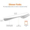 imageAmazon Basics Stainless Steel Dinner Forks with Round Edge Pack of 12 Silver