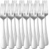 imageAmazon Basics Stainless Steel Dinner Forks with Round Edge Pack of 12 Silver