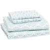 imageAmazon Basics 3 Piece Deluxe Microfiber Bed Sheets Twin Size Dark Gray SolidAqua Fern