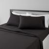 imageAmazon Basics 3 Piece Deluxe Microfiber Bed Sheets Twin Size Dark Gray SolidBlack