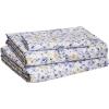 imageAmazon Basics 3 Piece Deluxe Microfiber Bed Sheets Twin Size Dark Gray SolidBlue Floral