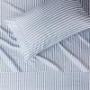 imageAmazon Basics 3 Piece Deluxe Microfiber Bed Sheets Twin Size Dark Gray SolidBlue Pinstripe