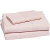 imageAmazon Basics 3 Piece Deluxe Microfiber Bed Sheets Twin Size Dark Gray SolidBlush Pink