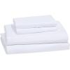 imageAmazon Basics 3 Piece Deluxe Microfiber Bed Sheets Twin Size Dark Gray SolidBright White