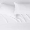 imageAmazon Basics 3 Piece Deluxe Microfiber Bed Sheets Twin Size Dark Gray SolidBright White