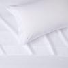 imageAmazon Basics 3 Piece Deluxe Microfiber Bed Sheets Twin Size Dark Gray SolidBright White