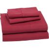 imageAmazon Basics 3 Piece Deluxe Microfiber Bed Sheets Twin Size Dark Gray SolidBurgundy