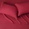 imageAmazon Basics 3 Piece Deluxe Microfiber Bed Sheets Twin Size Dark Gray SolidBurgundy